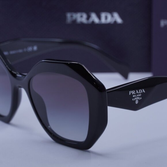 Prada PR16WS 1AB5D1 Geometric Sunglasses – Black\Grey - Picture 8 of 9